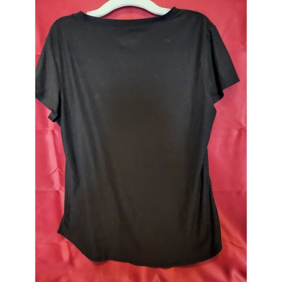 NOBO NO BOUNDARIES Black Size Large T Shirt Semi-Fitted Short Sleeve Spandex - Picture 3 of 4